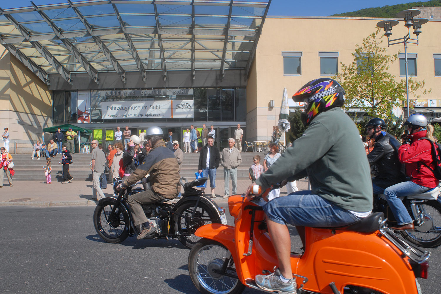Fahrzeugmuseum Suhl Neueröffnung: Biker-Ausfahrt 29.04.2007 (Foto: Manuela Hahnebach)