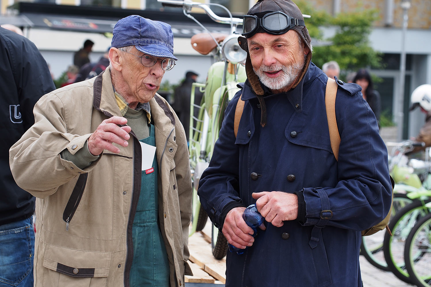 Jubiläumstreffen Suhl 2015: 65 Jahre AWO - 60 Jahre Simson SR1 - 40 Jahre Simson S50: Bernd Maywald, Karl-Heinz Kürschner (Foto: Manuela Hahnebach)