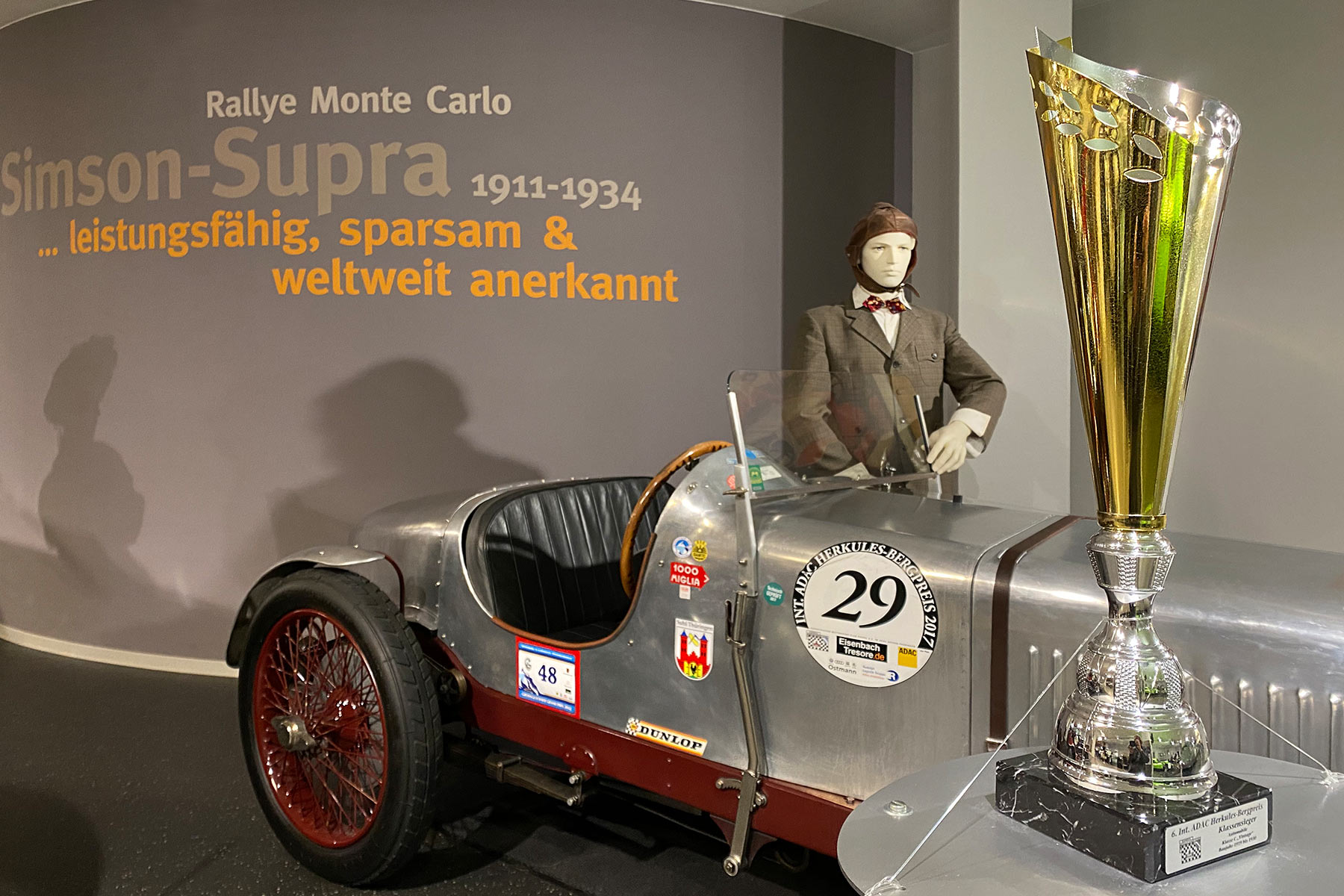 Fahrzeugmuseum Suhl: Simson Supra Ss: ADAC Herkules Bergpreis 2017 (Foto: Manuela Hahnebach)