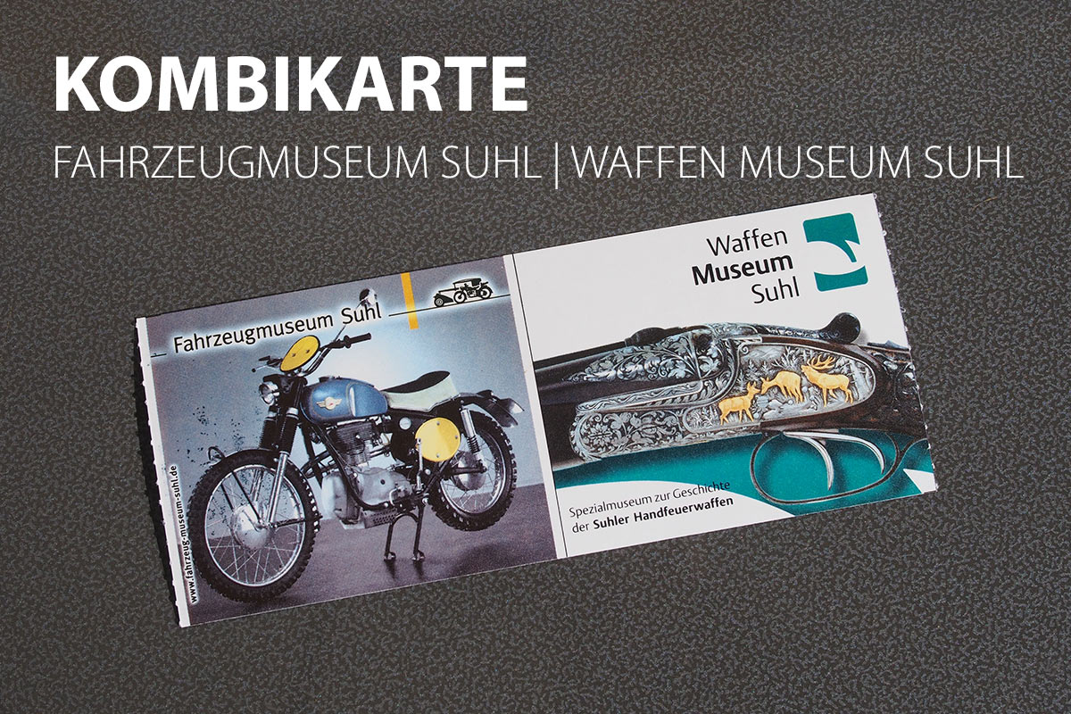 Kombikarte Fahrzeugmuseum Suhl | Waffen Museum Suhl (Foto: Manuela Hahnebach)